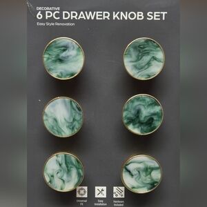 Decorative Real Living 6pc Drawer Knob Set NEW